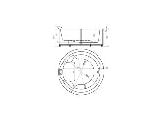 Акриловая ванна АКВАТЕК Аура 180 см без гидромассажа